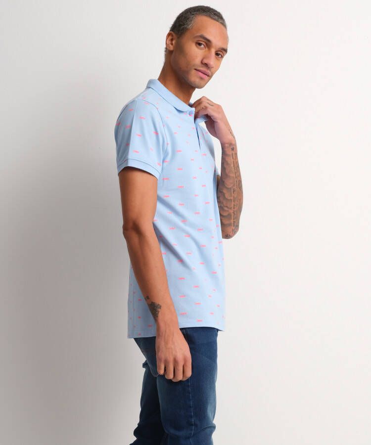 terStal Heren stoere pique polo blauw in maat