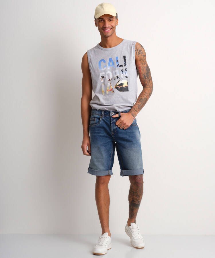 terStal Heren stretch jeans bermuda blauw in maat