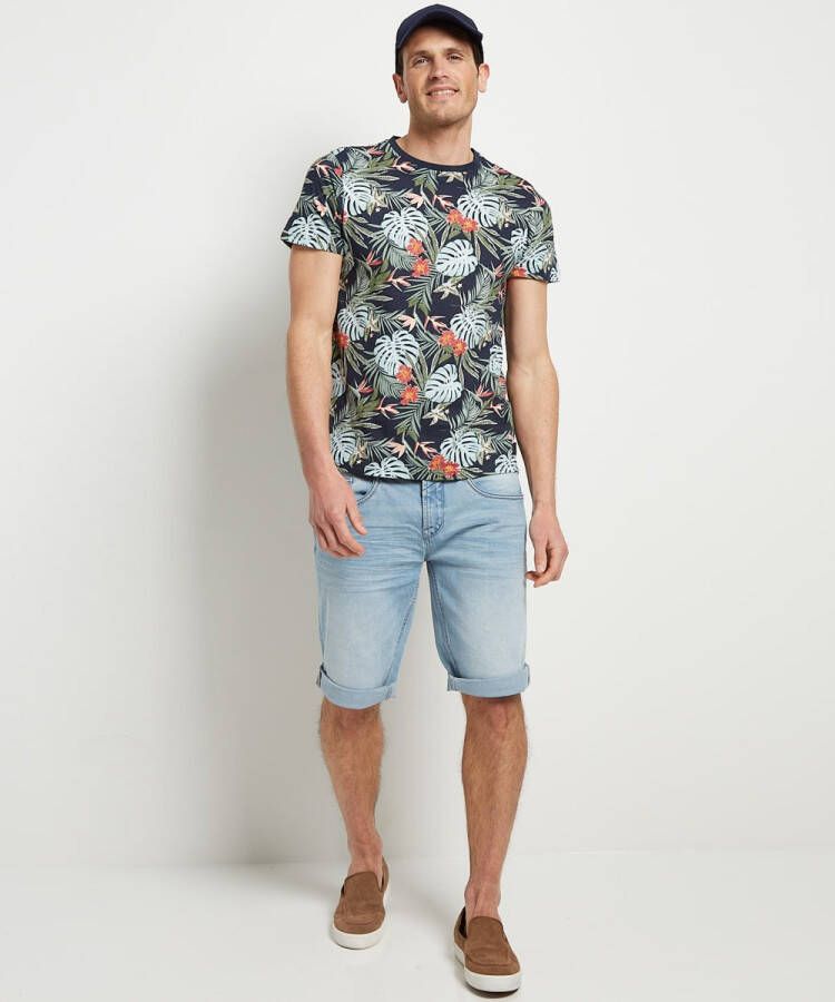 terStal Heren stretch jeans bermuda blauw in maat