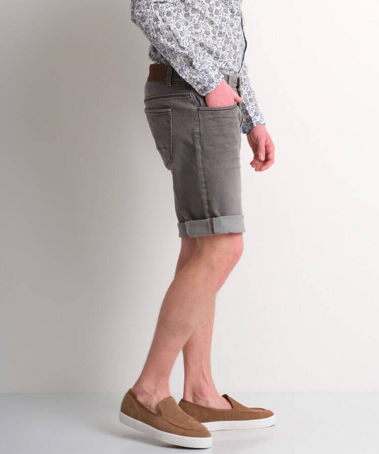 terStal Heren stretch jeans bermuda grijs in maat