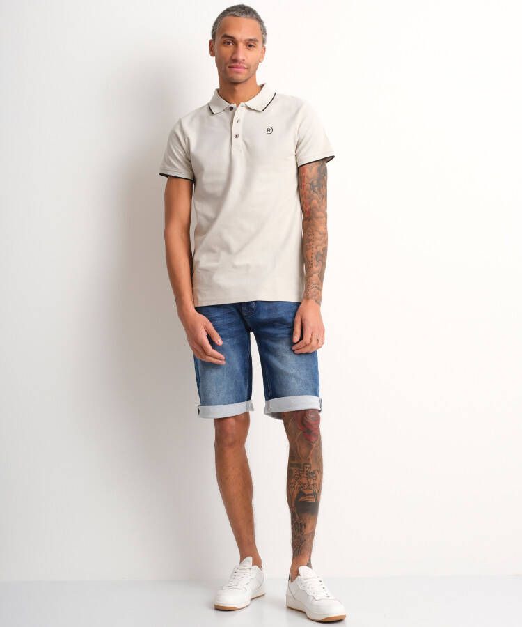 terStal Heren uni pique polo beige in maat