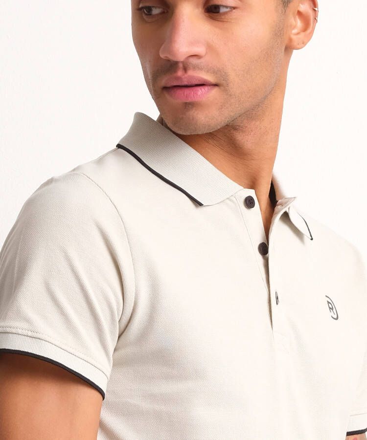 terStal Heren uni pique polo beige in maat