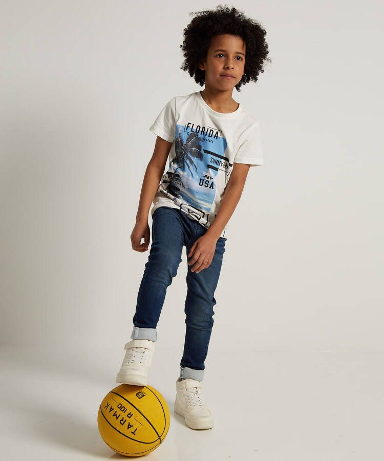 terStal Jongens t-shirt foto en tekstopdruk wit in maat
