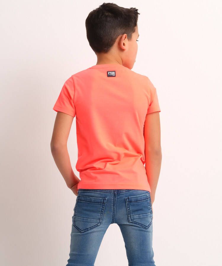 terStal Jongens t-shirt fotoborstprint koraal in maat