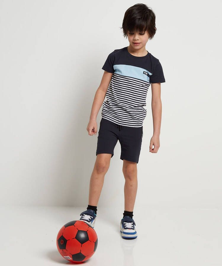 terStal Jongens t-shirt gestreept design blauw in maat