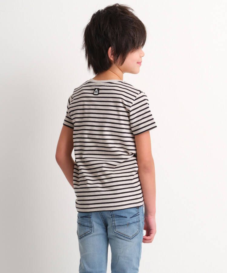 terStal Jongens t-shirt gestreept dessin beige in maat