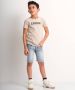TerStal Jongens uni t-shirt tekstopdruk beige in maat - Thumbnail 2
