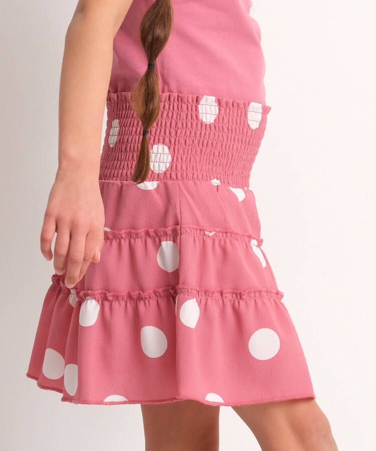 terStal Meisjes gesmockte rok roze in maat