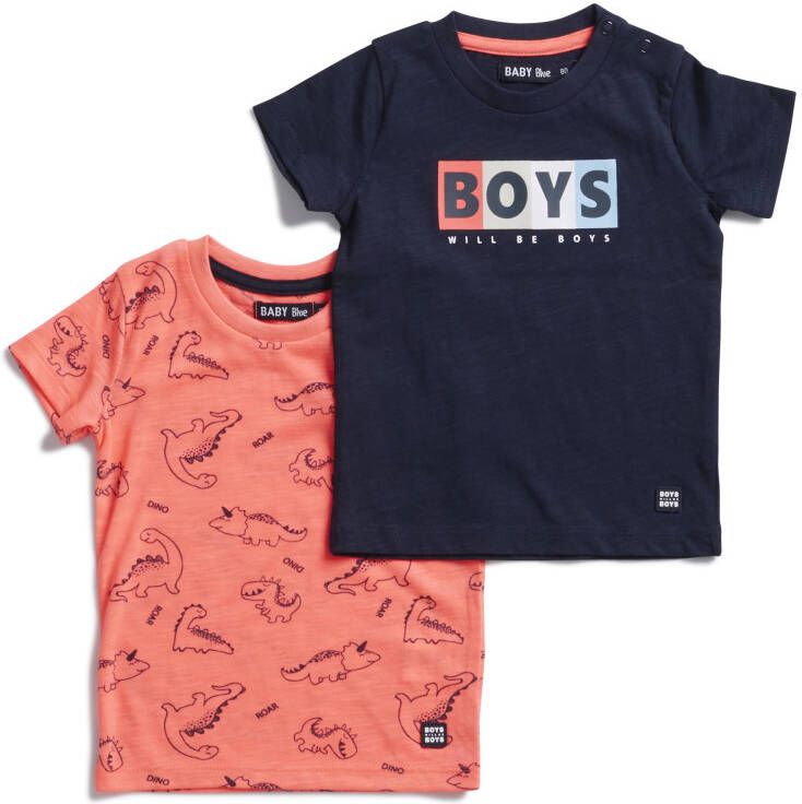 TerStal Baby 2-pack t-shirts blauw in maat