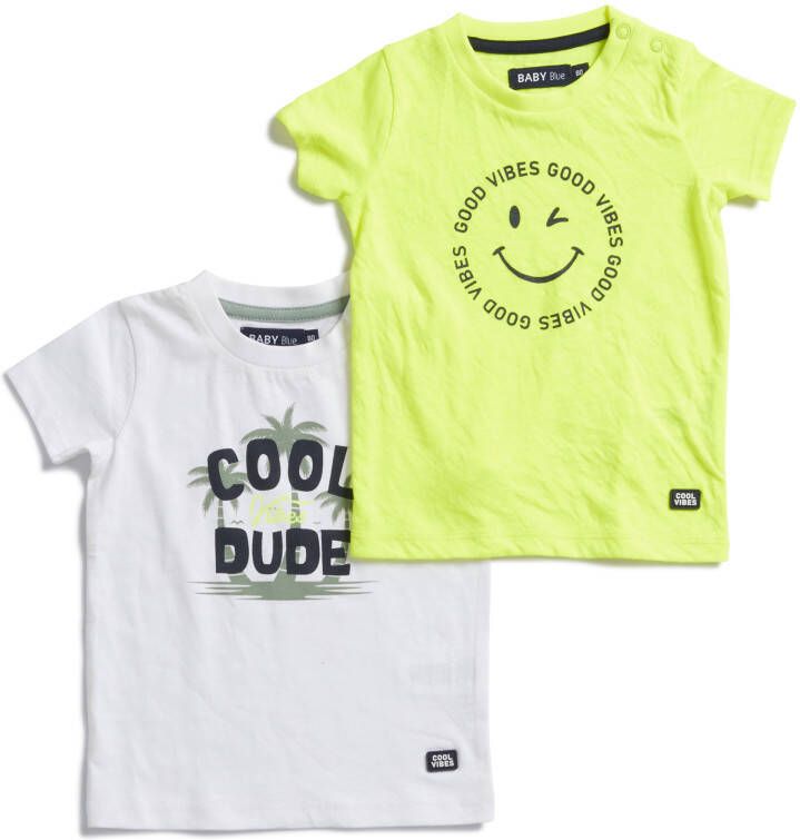 TerStal Baby 2-pack t-shirts wit in maat