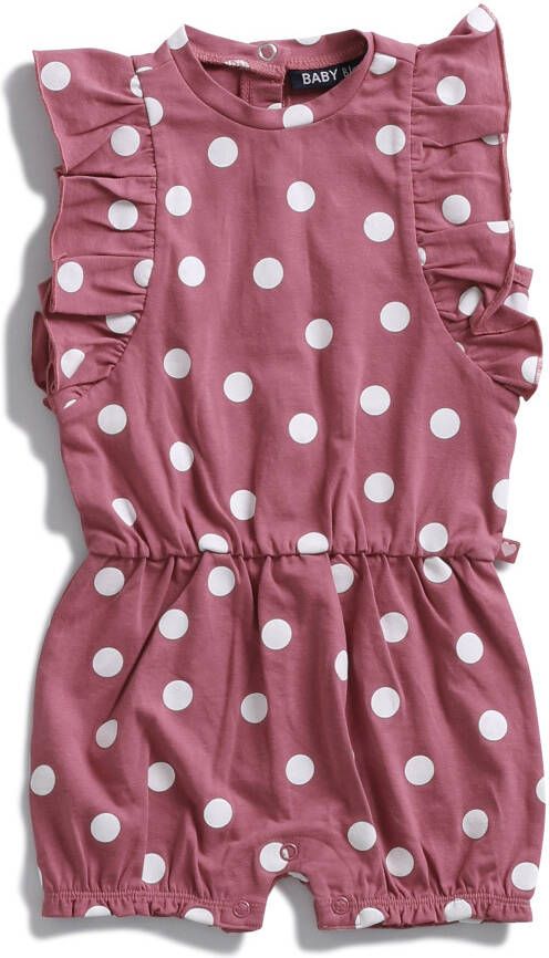 TerStal Baby jumpsuit polkadot roze in maat
