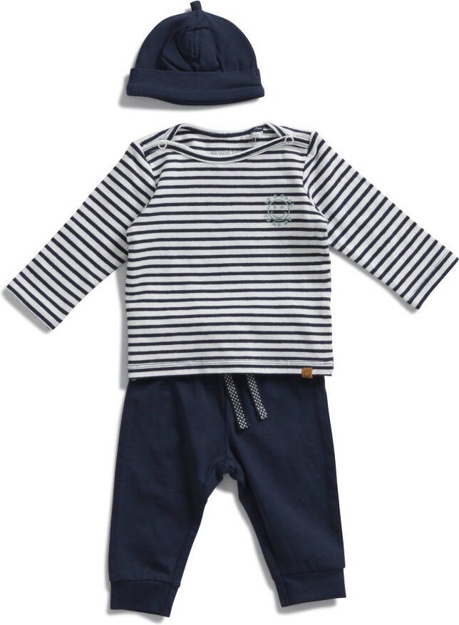 TerStal Baby set: top met broek en muts blauw in maat