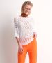 TerStal Dames ajour trui vleermuismouw off-white in maat - Thumbnail 1