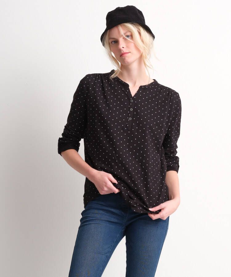 TerStal Dames basic top stippen zwart in maat