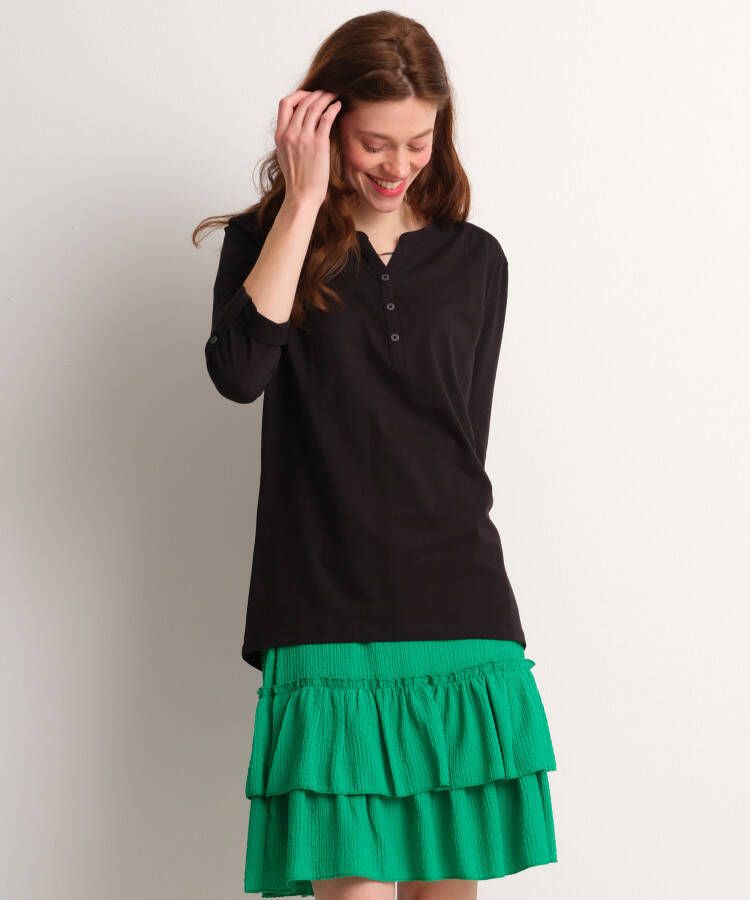 TerStal Dames basic top uni zwart in maat