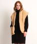 TerStal Dames beige teddy gilet beige in maat - Thumbnail 1