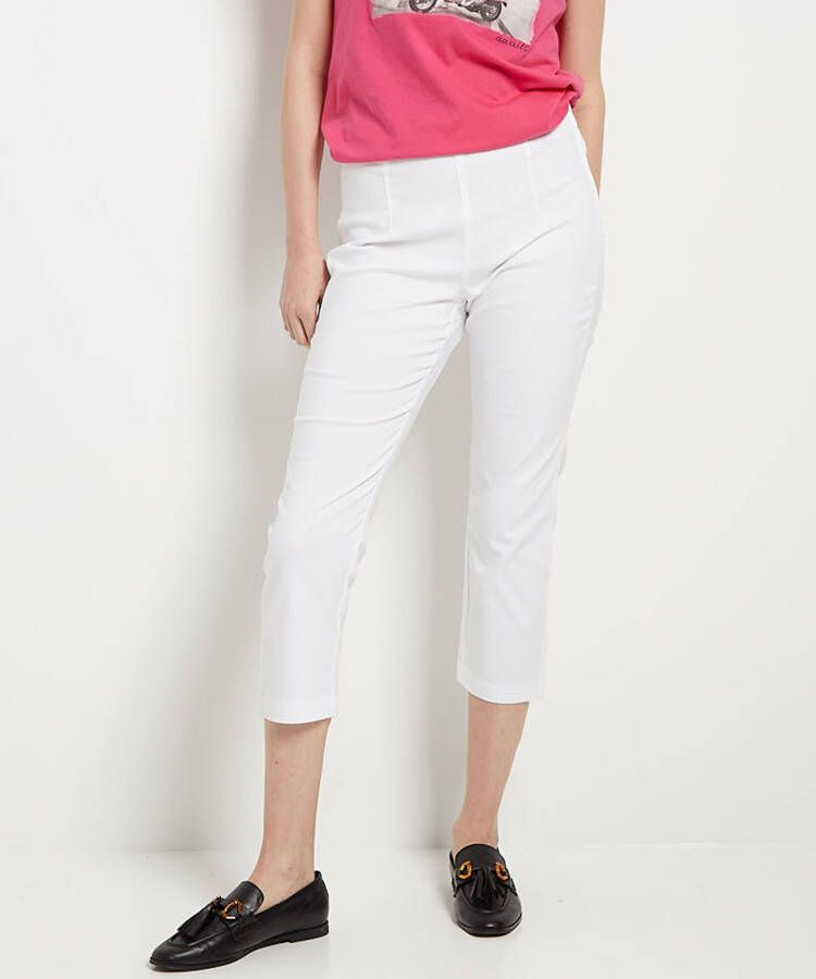 terStal Dames bengaline pantalon wit in maat