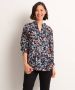 TerStal Dames blouse top bloemenprint zwart in maat - Thumbnail 1