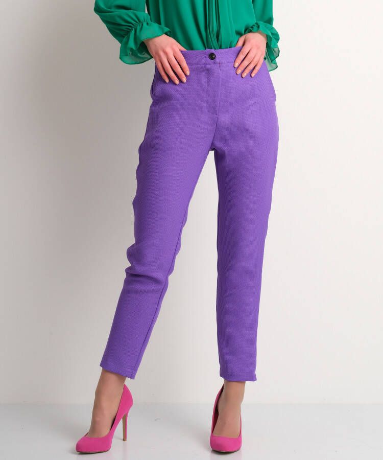 TerStal Dames chique pantalon paars in maat