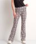 TerStal Dames flared broek geometrisch zwart in maat - Thumbnail 1