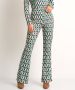 TerStal Dames flared broek retroprint groen in maat - Thumbnail 1