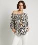 TerStal Dames ibizalook blouse zwart in maat - Thumbnail 1