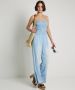 TerStal Dames jumpsuit gesmockt blauw in maat - Thumbnail 1