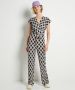 TerStal Dames jumpsuit schubben print zwart in maat - Thumbnail 1