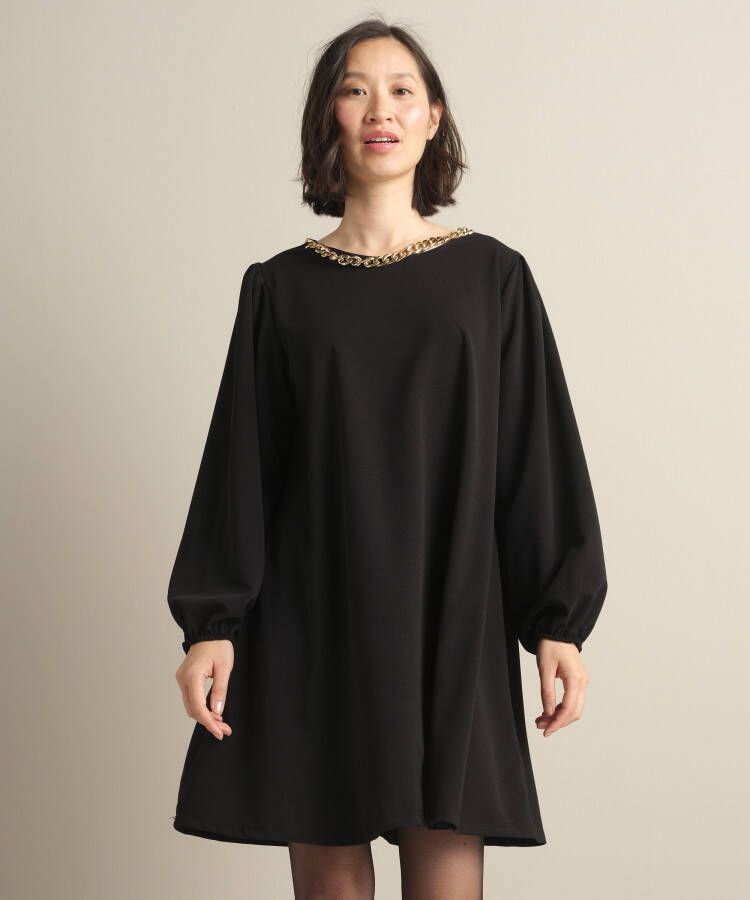 TerStal Dames Jurk met ketting zwart in maat