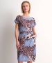 TerStal Dames korte jersey jurk blauw in maat - Thumbnail 1
