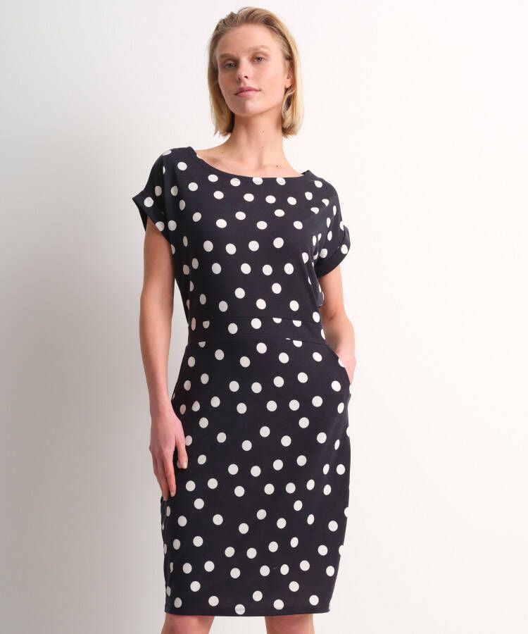 TerStal Dames korte jersey jurk zwart in maat