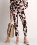 TerStal Dames pantalon met abstracte print zwart in maat - Thumbnail 1