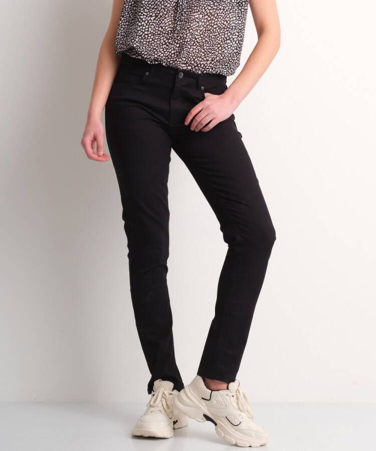 TerStal Dames slim fit broek twill stretch zwart in maat