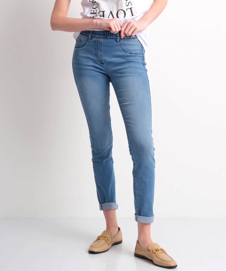 TerStal Dames slim fit tregging stretch (mid) blauw in maat