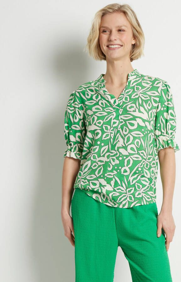 TerStal Dames top met bloemenprint groen in maat