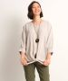 TerStal Dames top met knoop en ketting beige in maat - Thumbnail 1