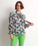 TerStal Dames top met strikkraag zwart in maat - Thumbnail 1