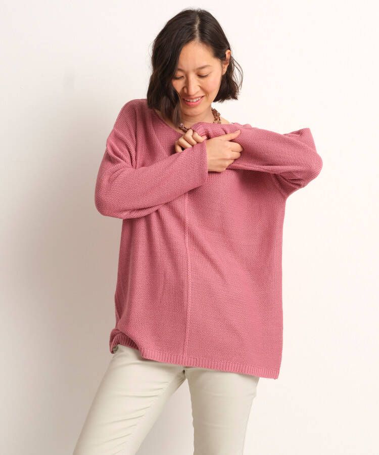 TerStal Dames trui met fancy naad roze in maat