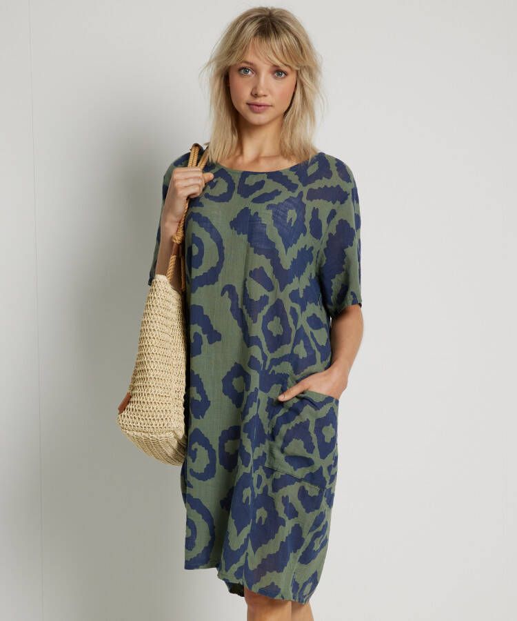 TerStal Dames tuniek linnenlook groen in maat