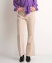 TerStal Dames uni flared fit pantalon beige in maat - Thumbnail 1