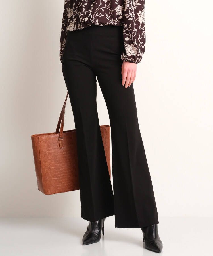 TerStal Dames uni flared pantalon zwart in maat