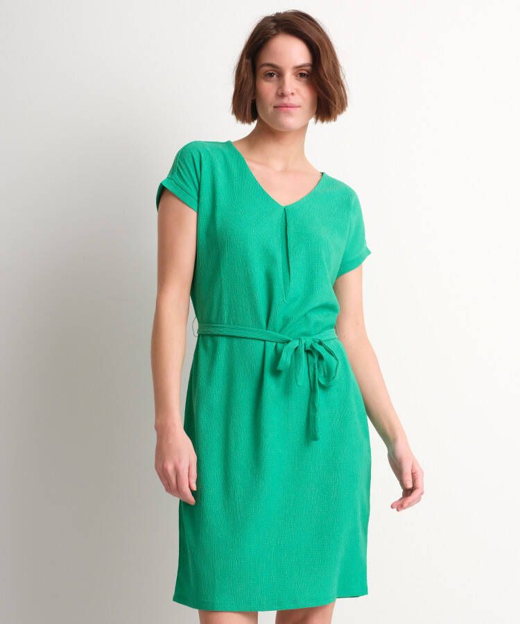 TerStal Dames uni jurk crepe groen in maat
