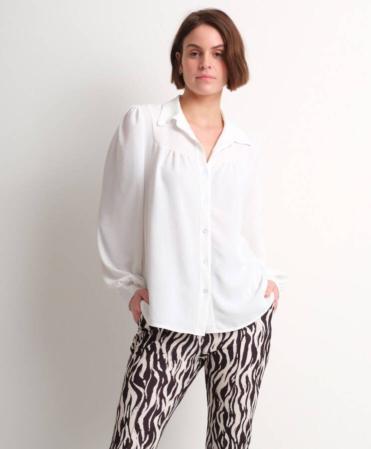 TerStal Dames uni off-white blouse wit in maat