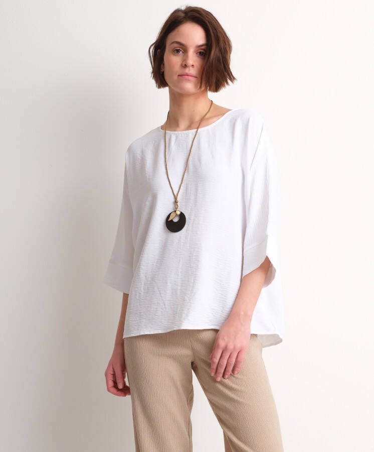 TerStal Dames uni top met ketting wit in maat
