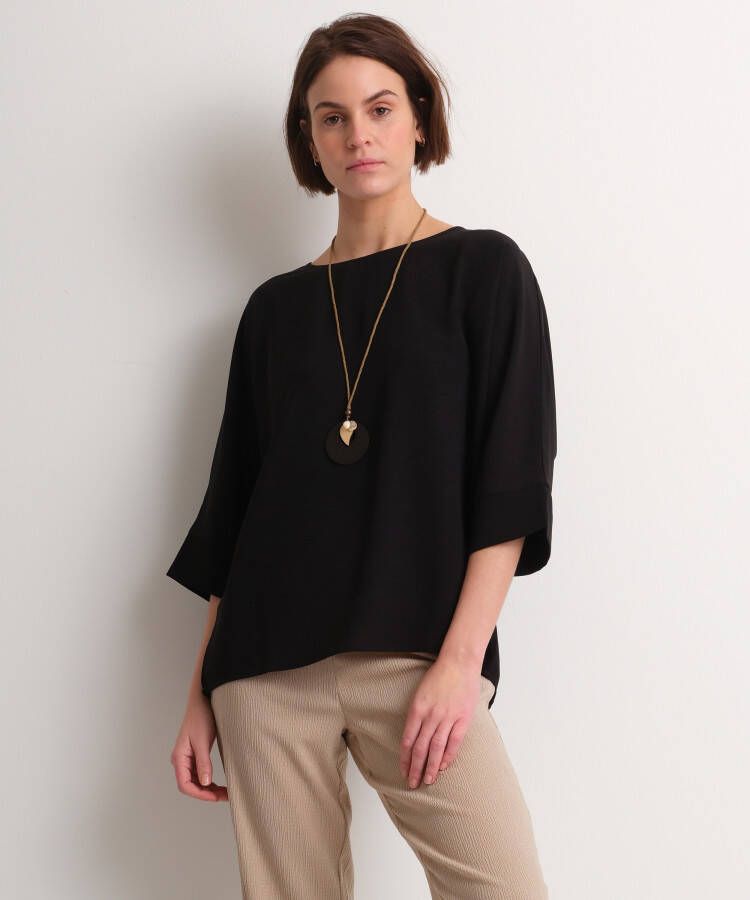 TerStal Dames uni top met ketting zwart in maat