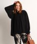 TerStal Dames wijde blouse pofmouw zwart in maat - Thumbnail 1