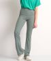 TerStal Dames zachte flared broek grafisch groen in maat - Thumbnail 1