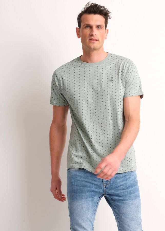 TerStal Heren jersey t-shirt borstprint mint in maat