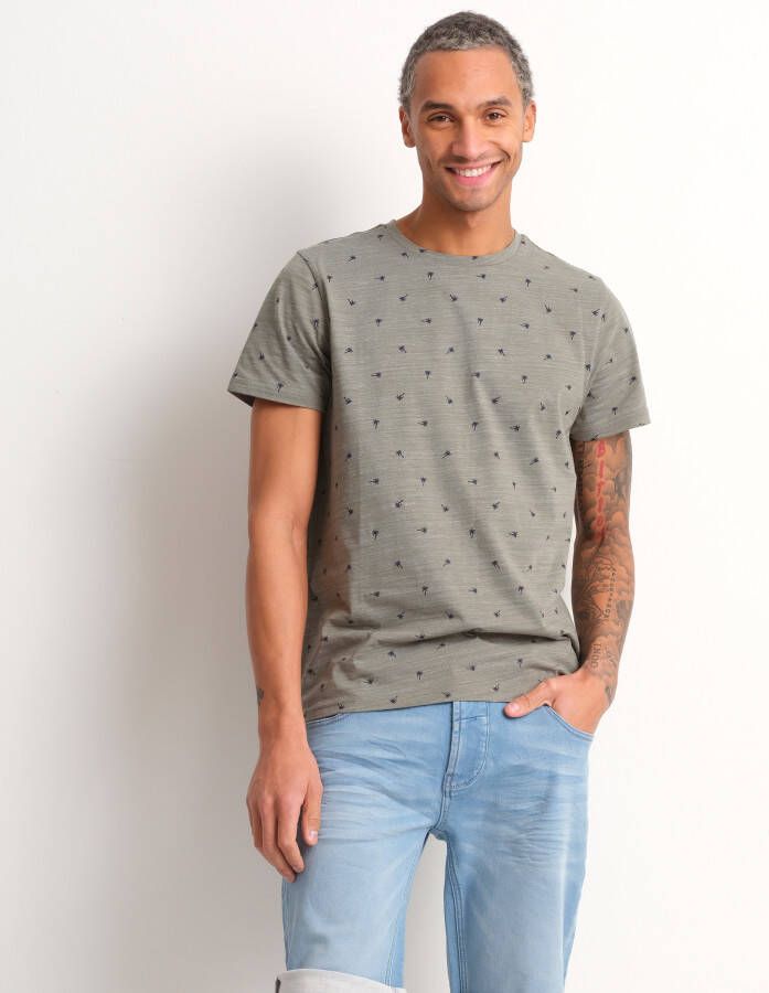 TerStal Heren jersey t-shirt streepdessin groen in maat