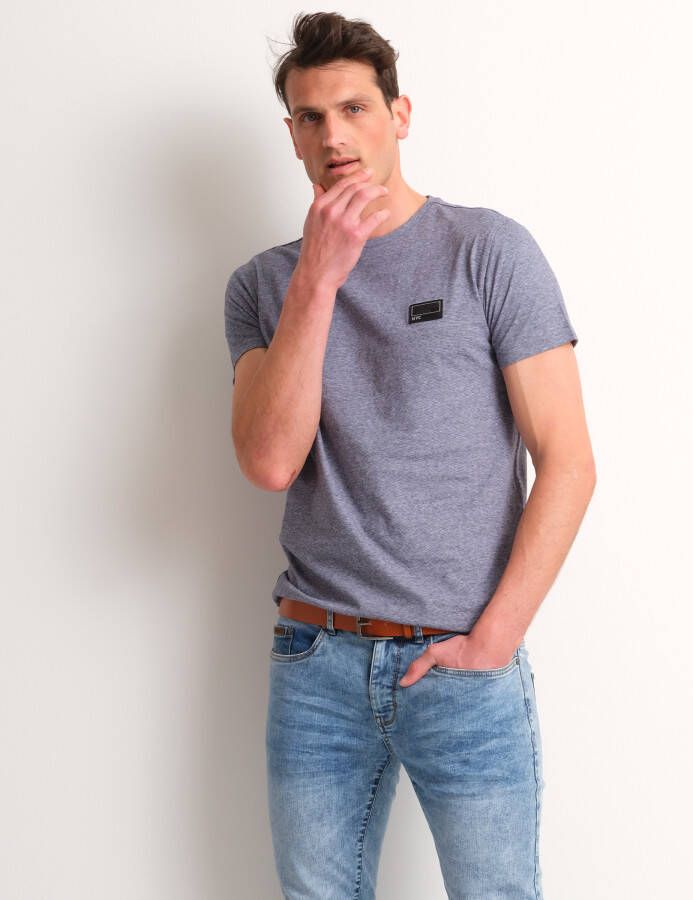 TerStal Heren jersey t-shirt zigzag blauw in maat
